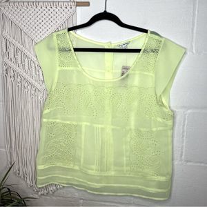 Women's Lime Green Sleeveless Top